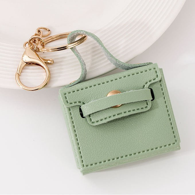 Wholesale Solid color small square bag keychain